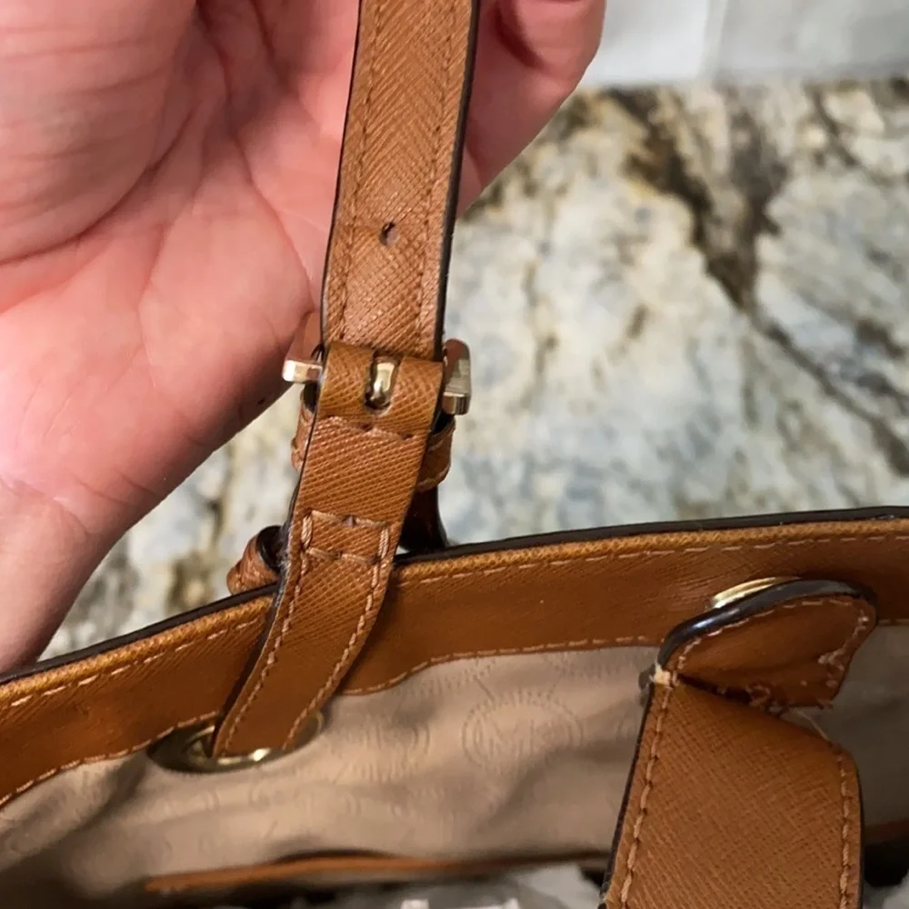 Michael Kors Brown Leather Jet Set Tote